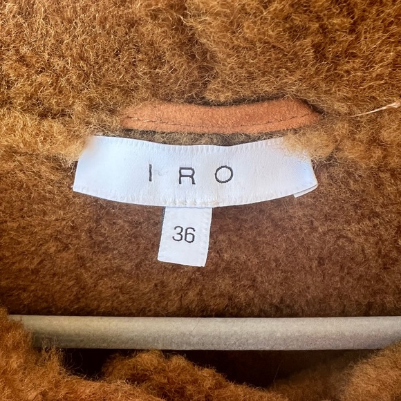 IRO SHEARLING LINED LEATHER/ SUEDE Women JACKET - Picture 6 of 11